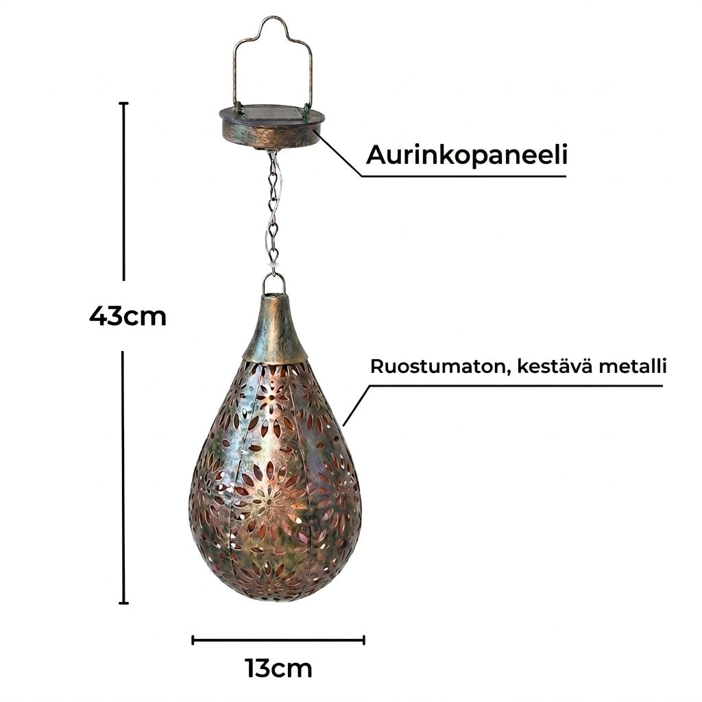 Aurinkokennokäyttöinen valopisara