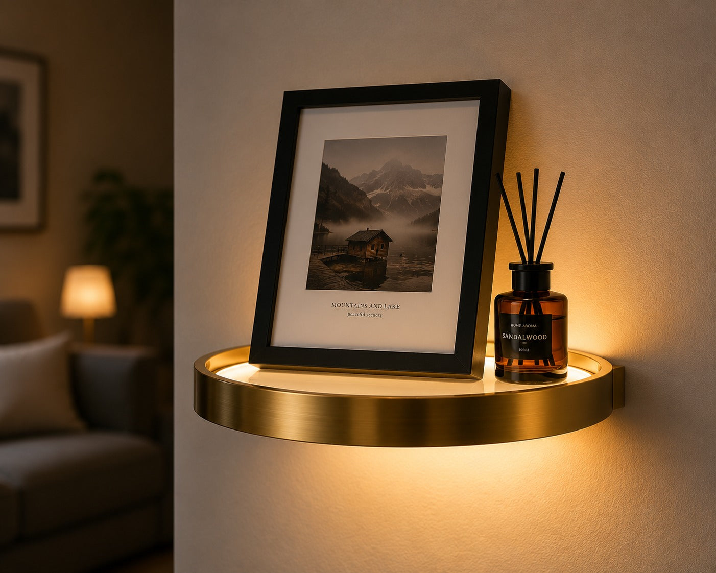 Johdoton LED-Hylly - cordless led shelf styled display