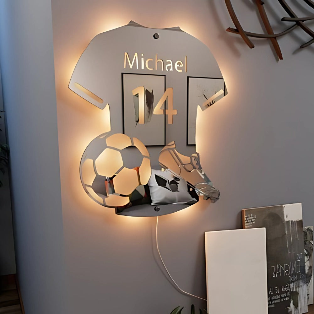 Futbolista | Espejo LED Personalizado