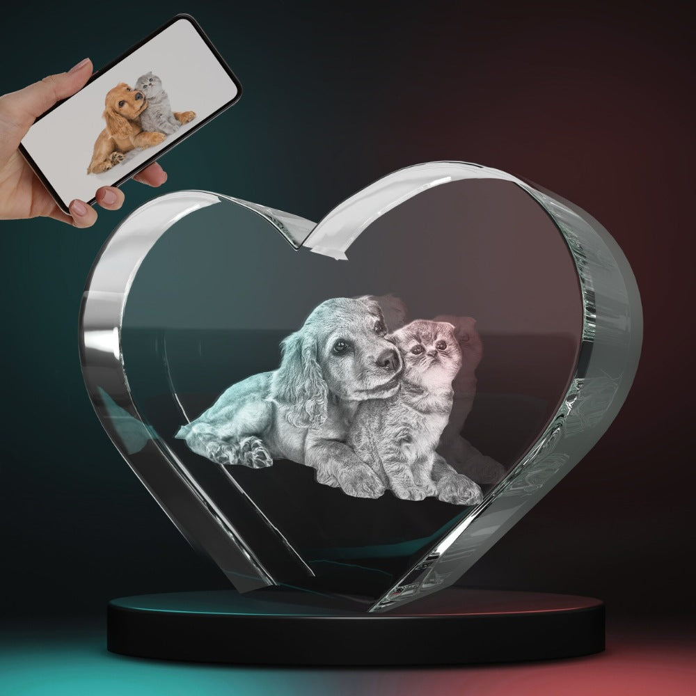 3D Photo Crystal | Heart