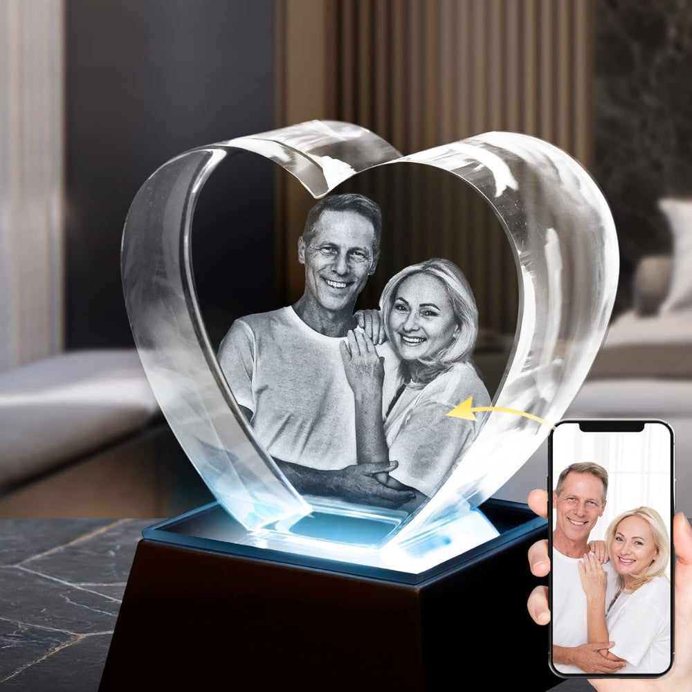 3D Photo Crystal | Heart