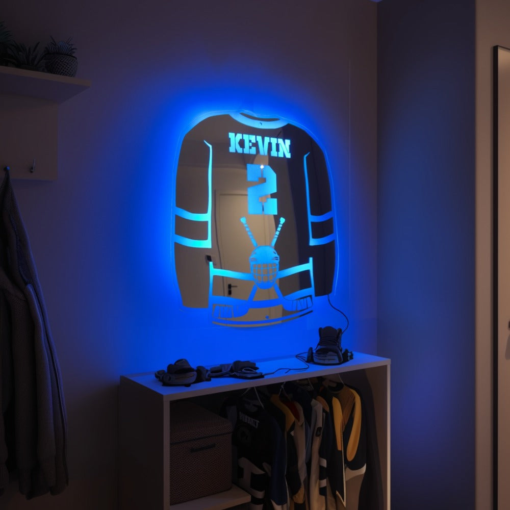 Giocatore di hockey | Specchio LED personale