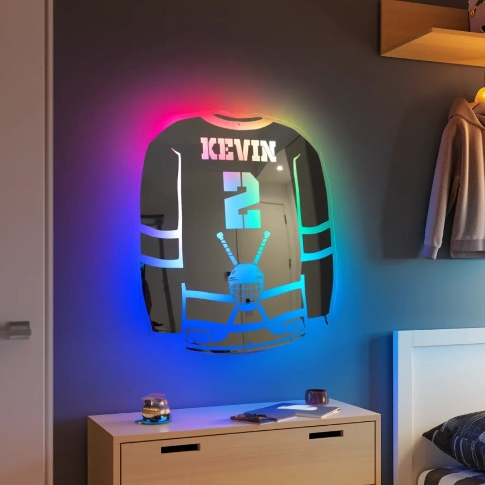 Giocatore di hockey | Specchio LED personale