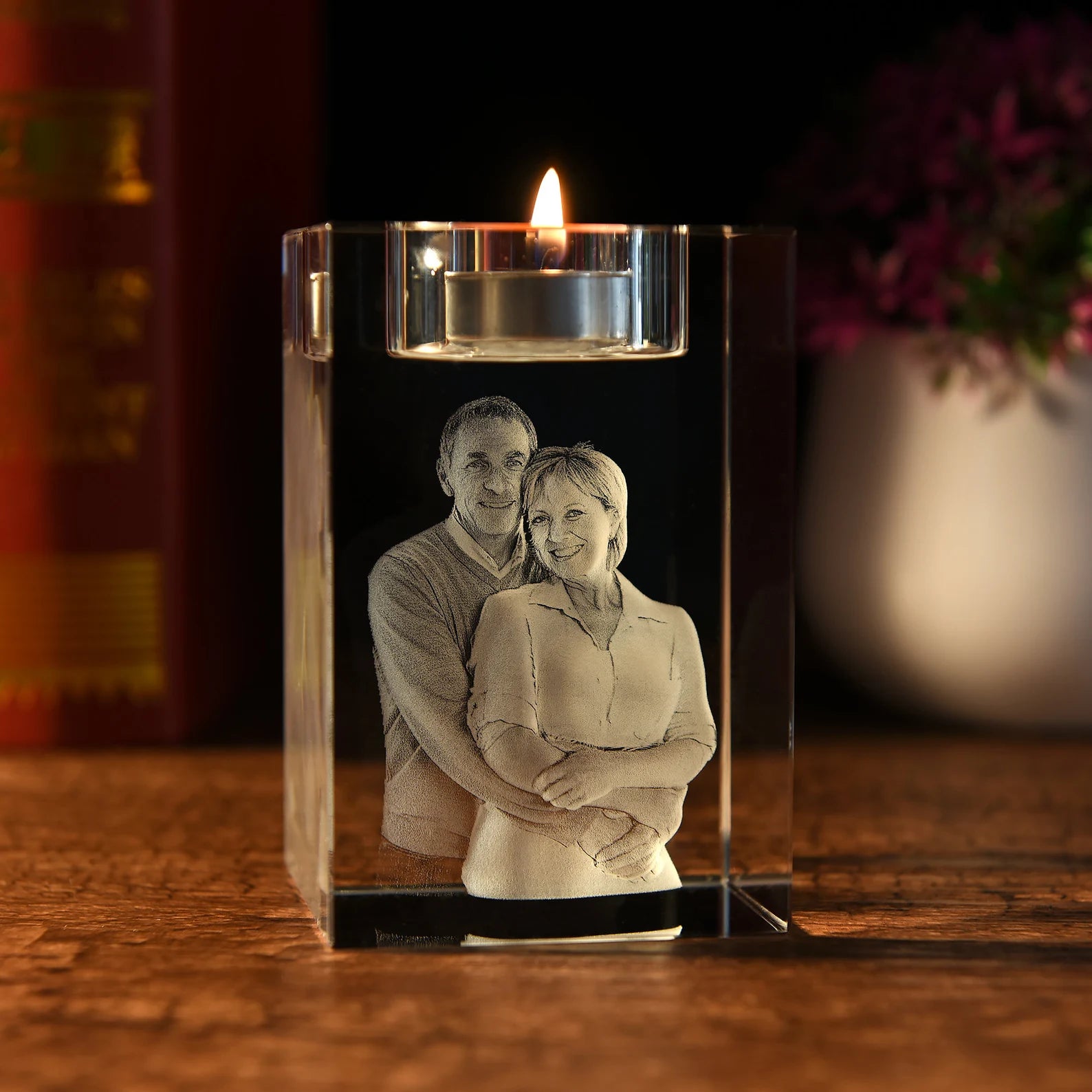 Photo crystal | Personal candle holder